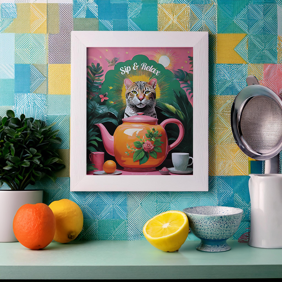Purrfect Brew (sans cadre) - Wall Art - Confort & Détente