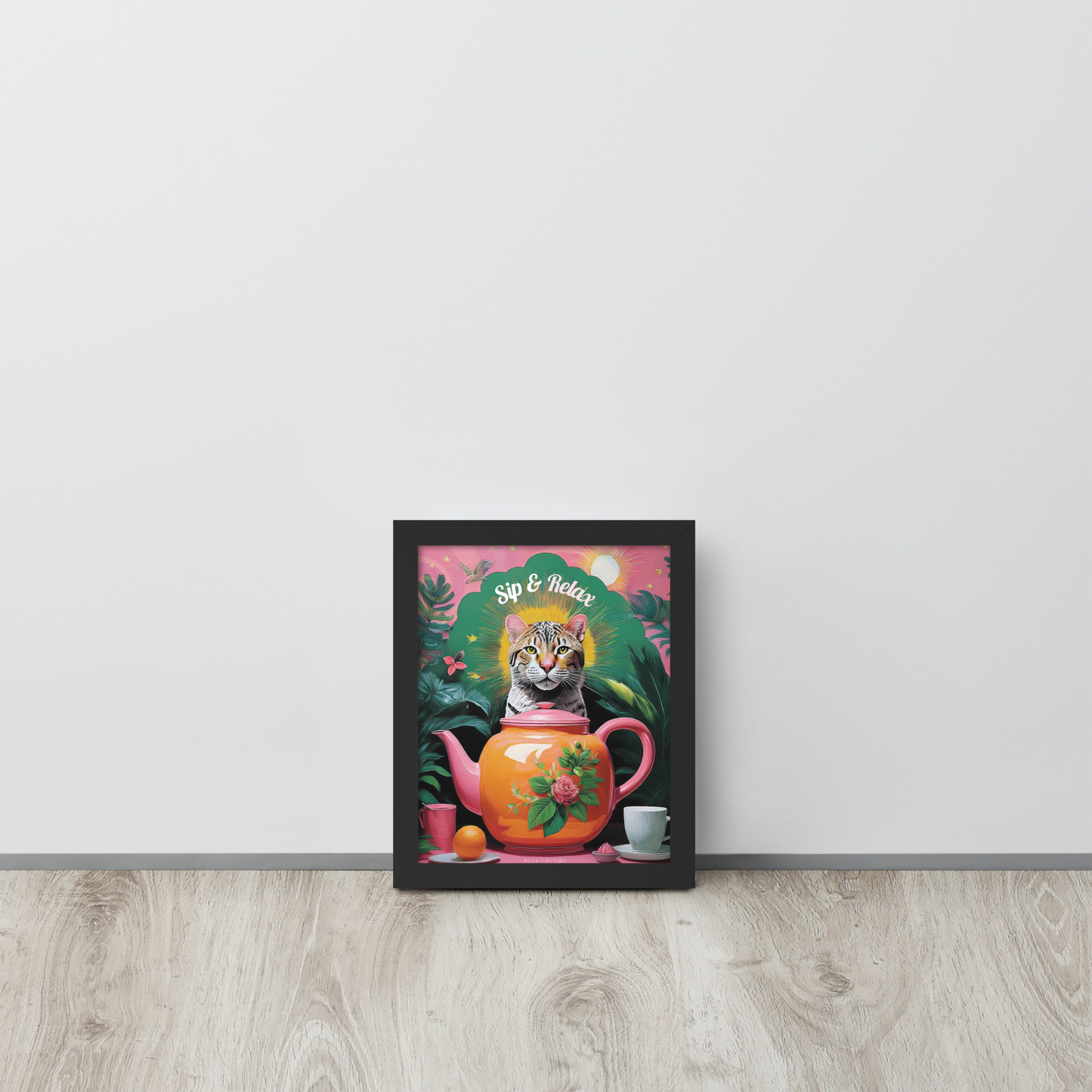 Purrfect Brew (avec cadre) - Wall Art Confort & Détente