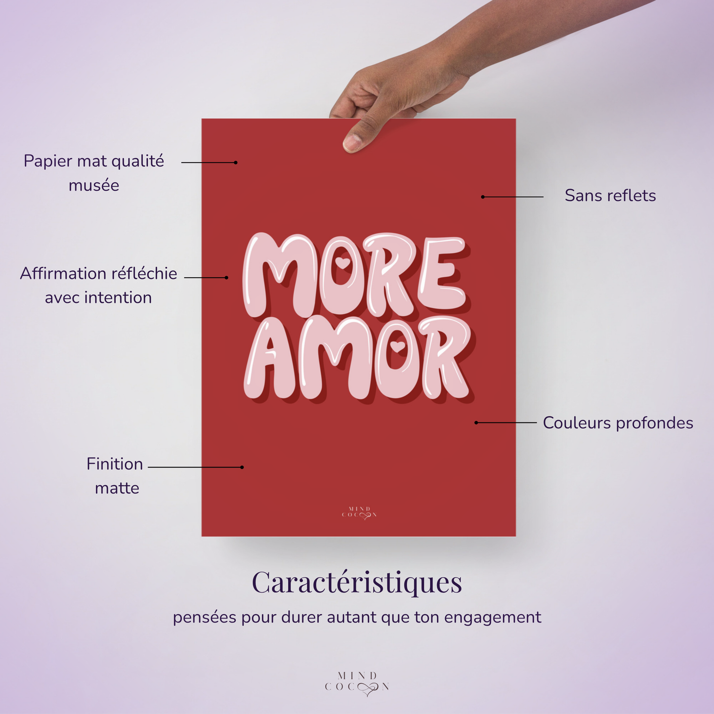 LOVA · Affiche symbolique More Amor · Pose ton engagement envers l'amour