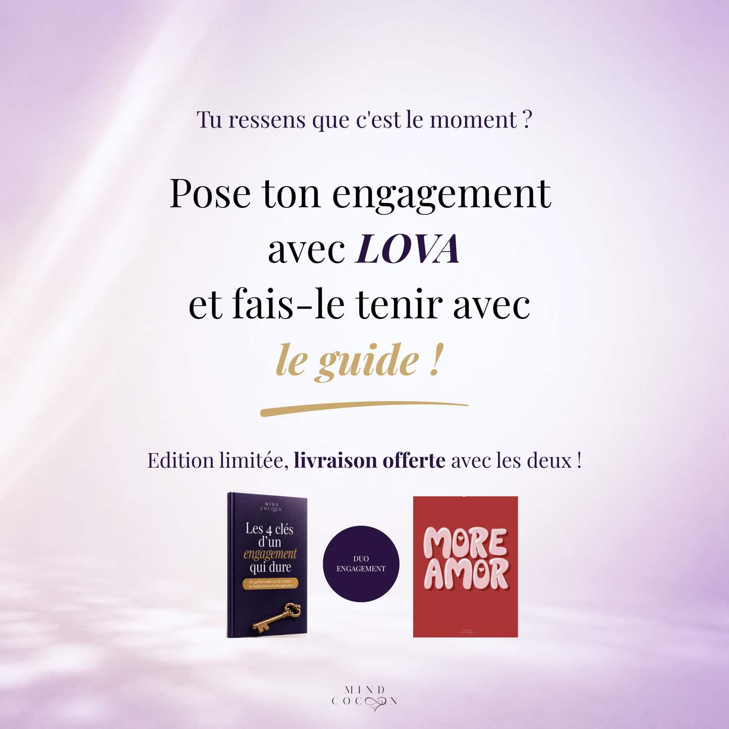 LOVA · Affiche symbolique More Amor · Pose ton engagement envers l'amour