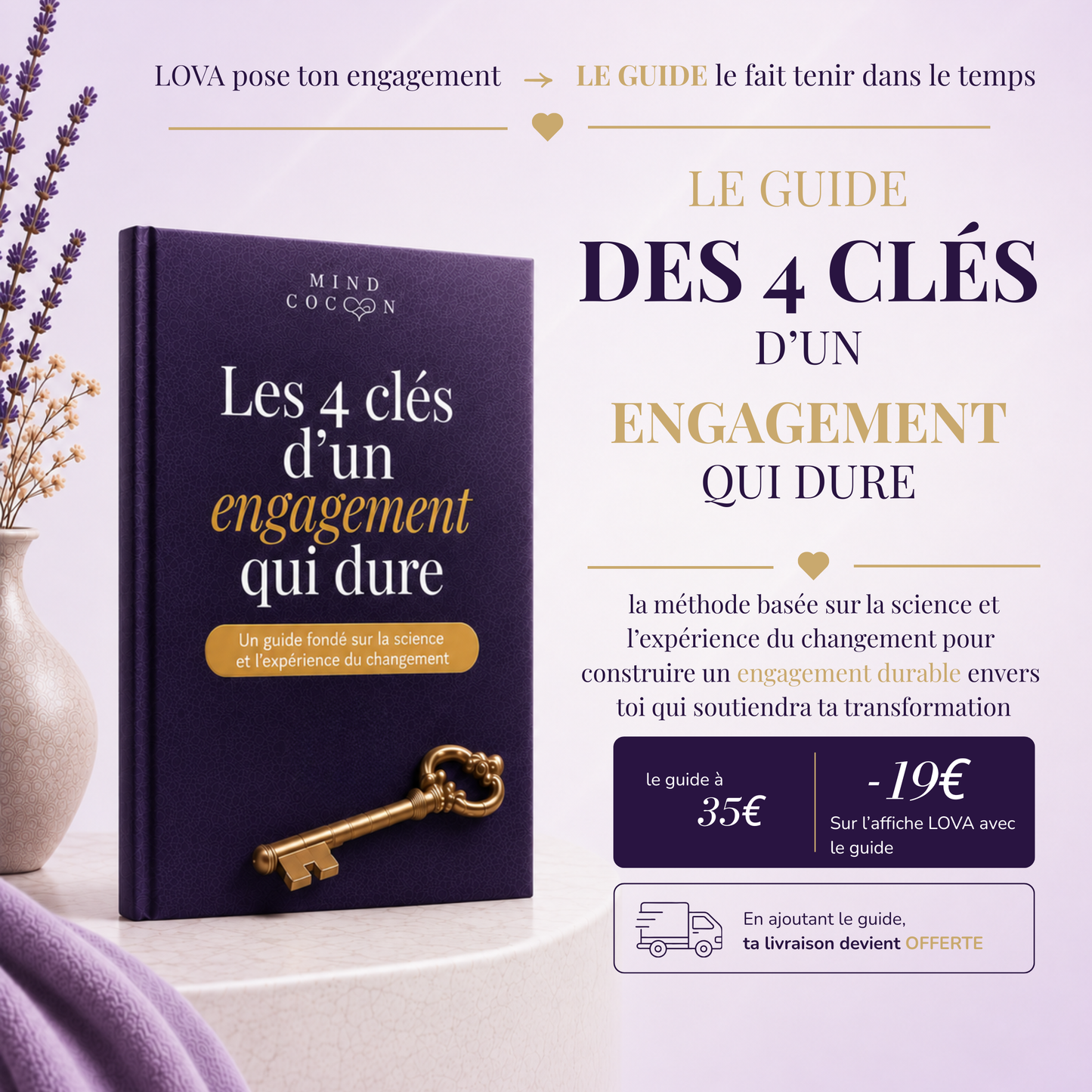 LOVA · Affiche symbolique More Amor · Pose ton engagement envers l'amour