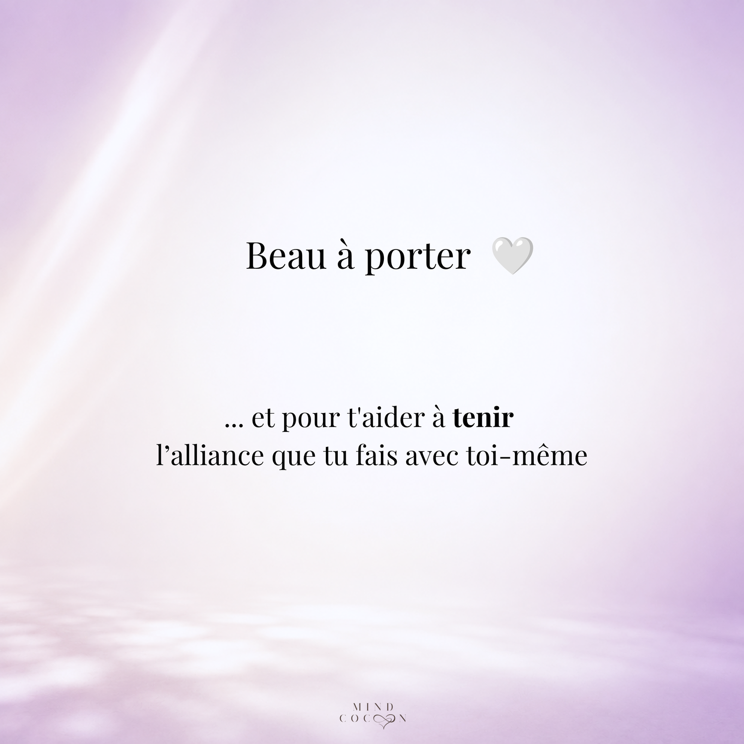 Serenia · Collier symbolique avec affirmation Perfectly Imperfect