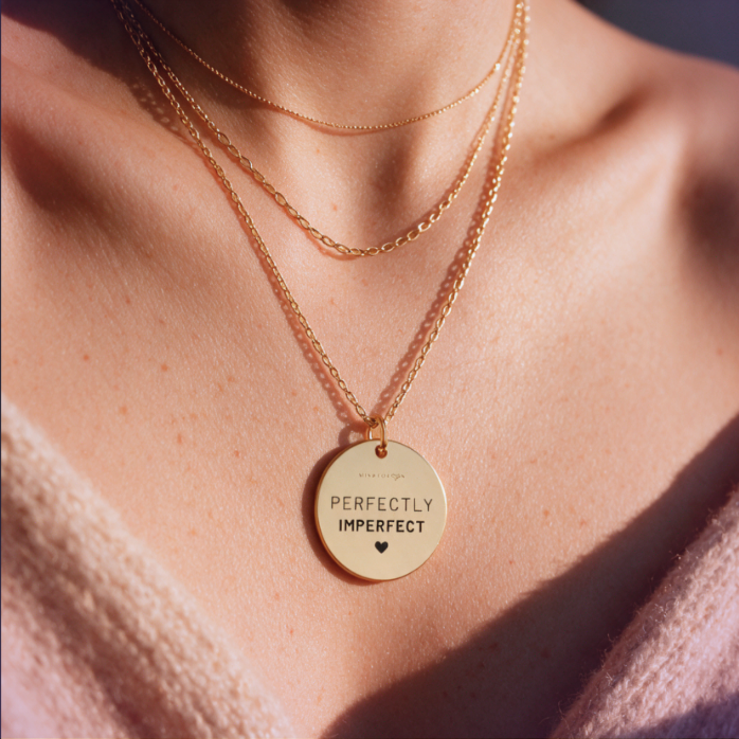 Serenia · Collier symbolique avec affirmation Perfectly Imperfect