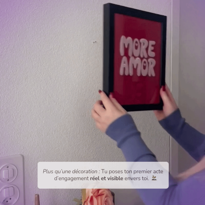 LOVA · Affiche symbolique More Amor · Pose ton engagement envers l'amour
