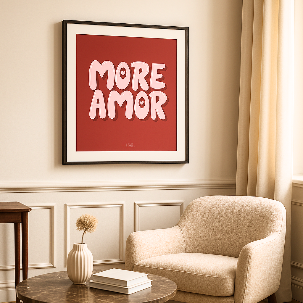 LOVA (avec cadre) - Wall Art Amour